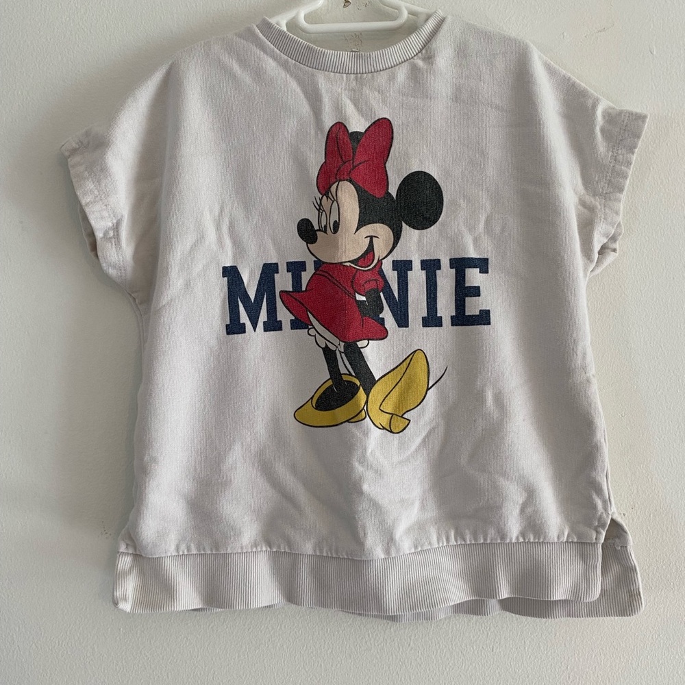 Zara Minnie Mouse Short Sleeve Sweatshirt Dress